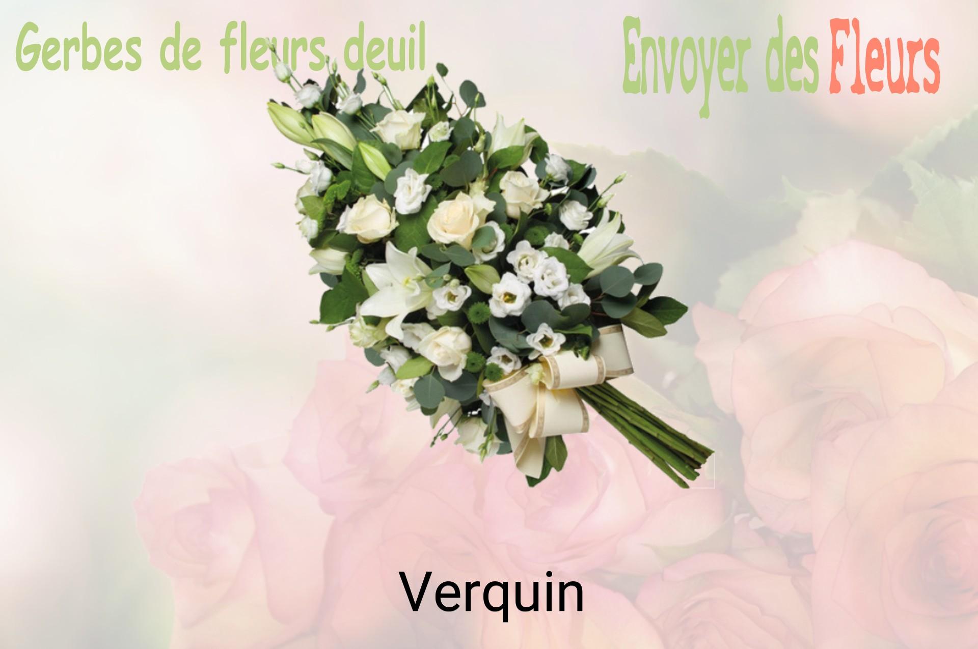 Gerbe de fleurs de deuil livrée à Verquin
